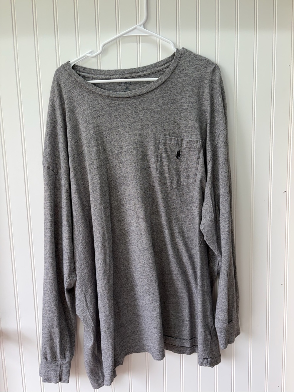 Polo by Ralph Lauren Heather Gray Long-Sleeve Pocket Tee